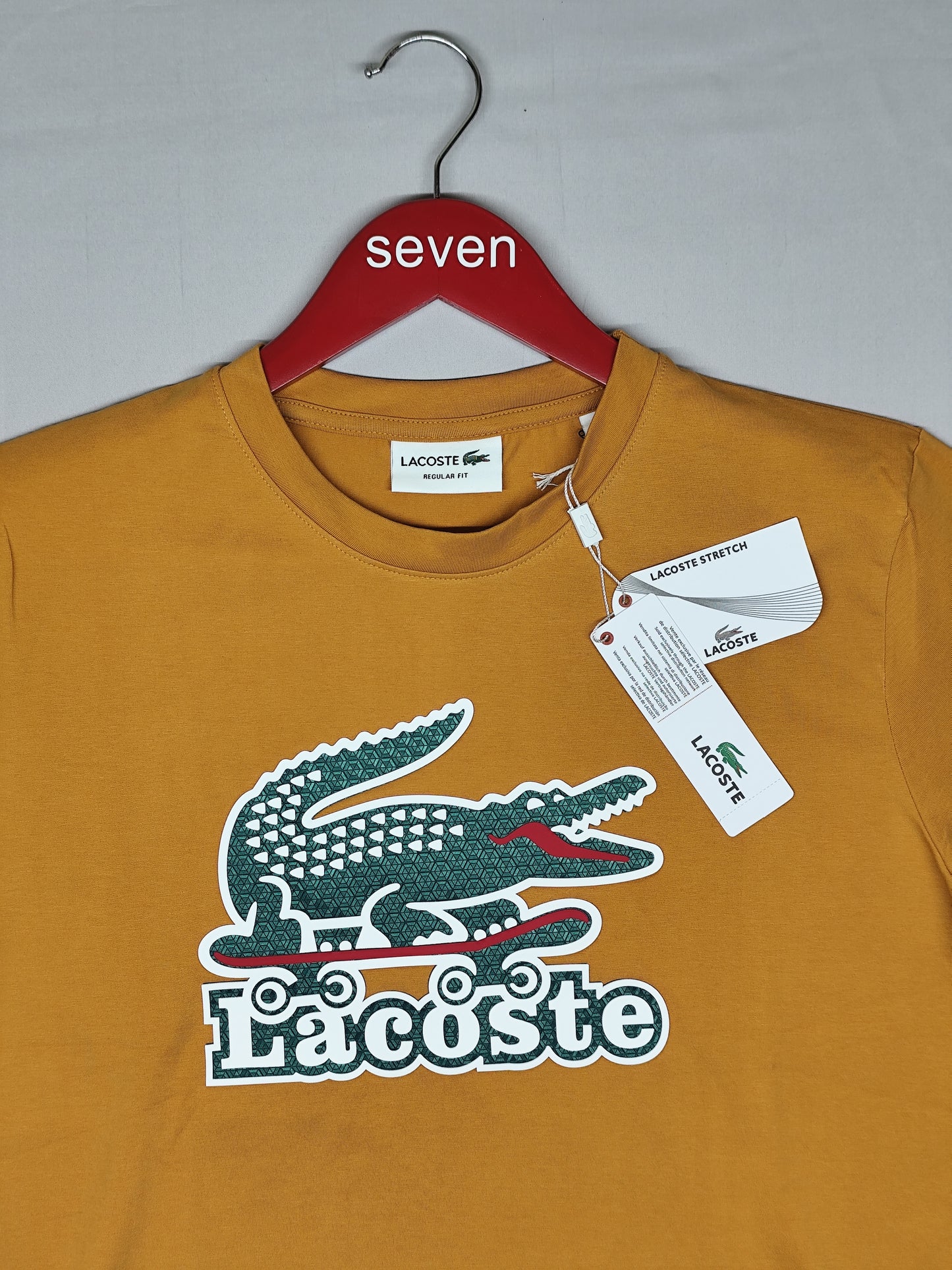 LACOSTE-Round neck-ORANGE-Regular Fit