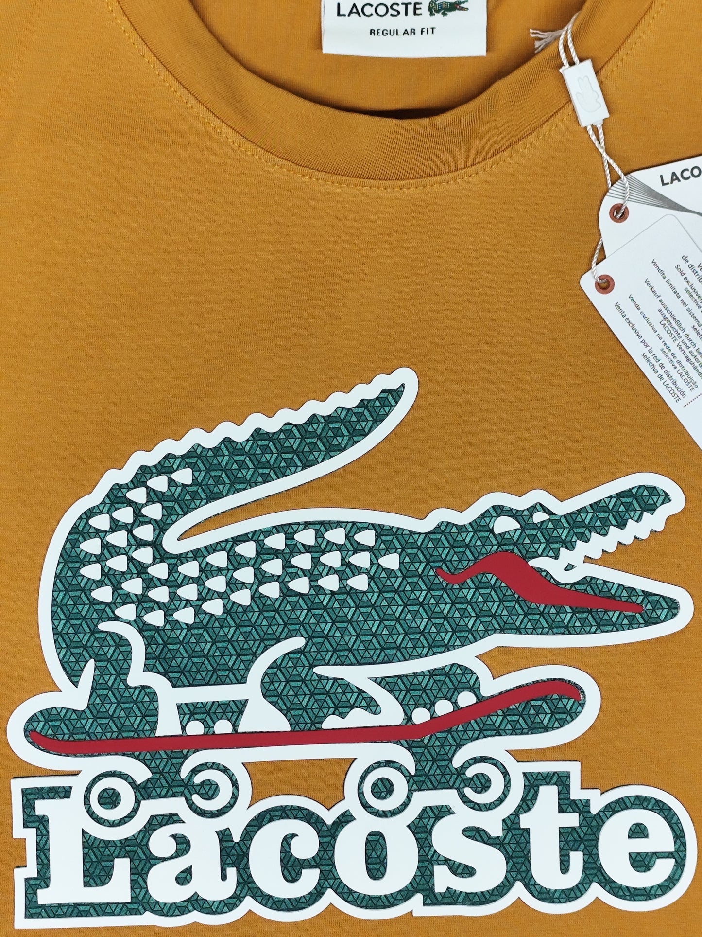 LACOSTE-Round neck-ORANGE-Regular Fit