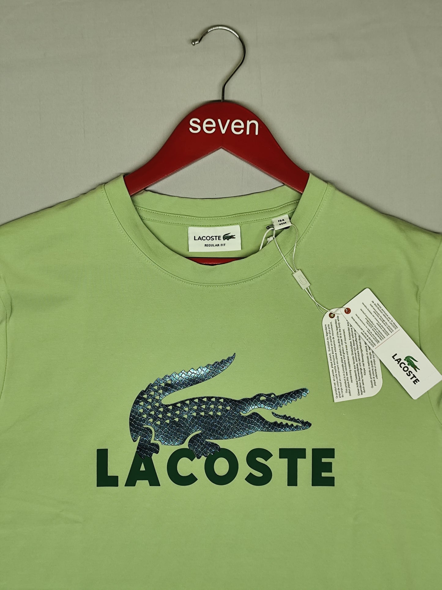 LACOSTE-Round neck-GREEN-Regular Fit