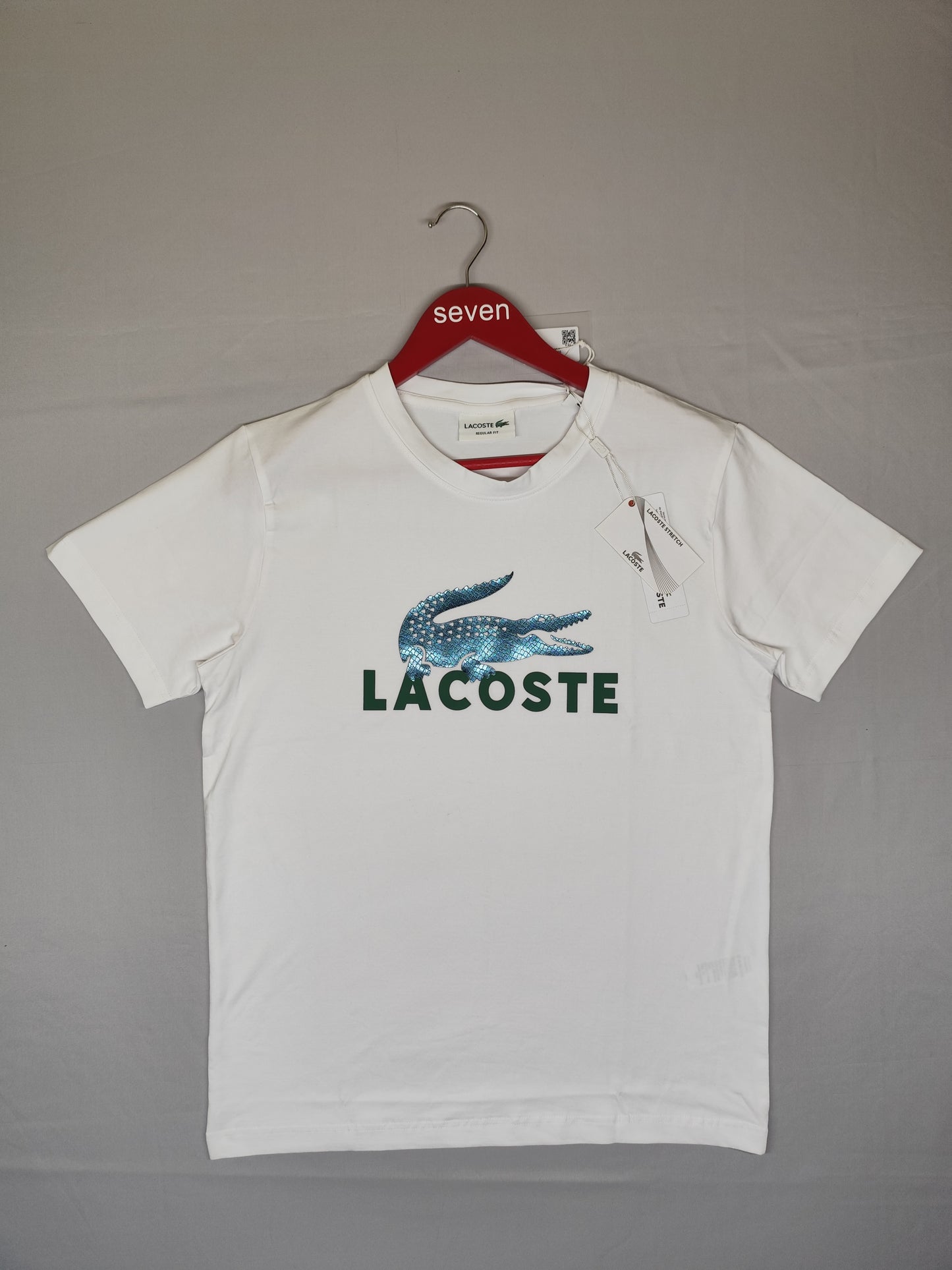LACOSTE-Round neck-WHITE-Regular Fit