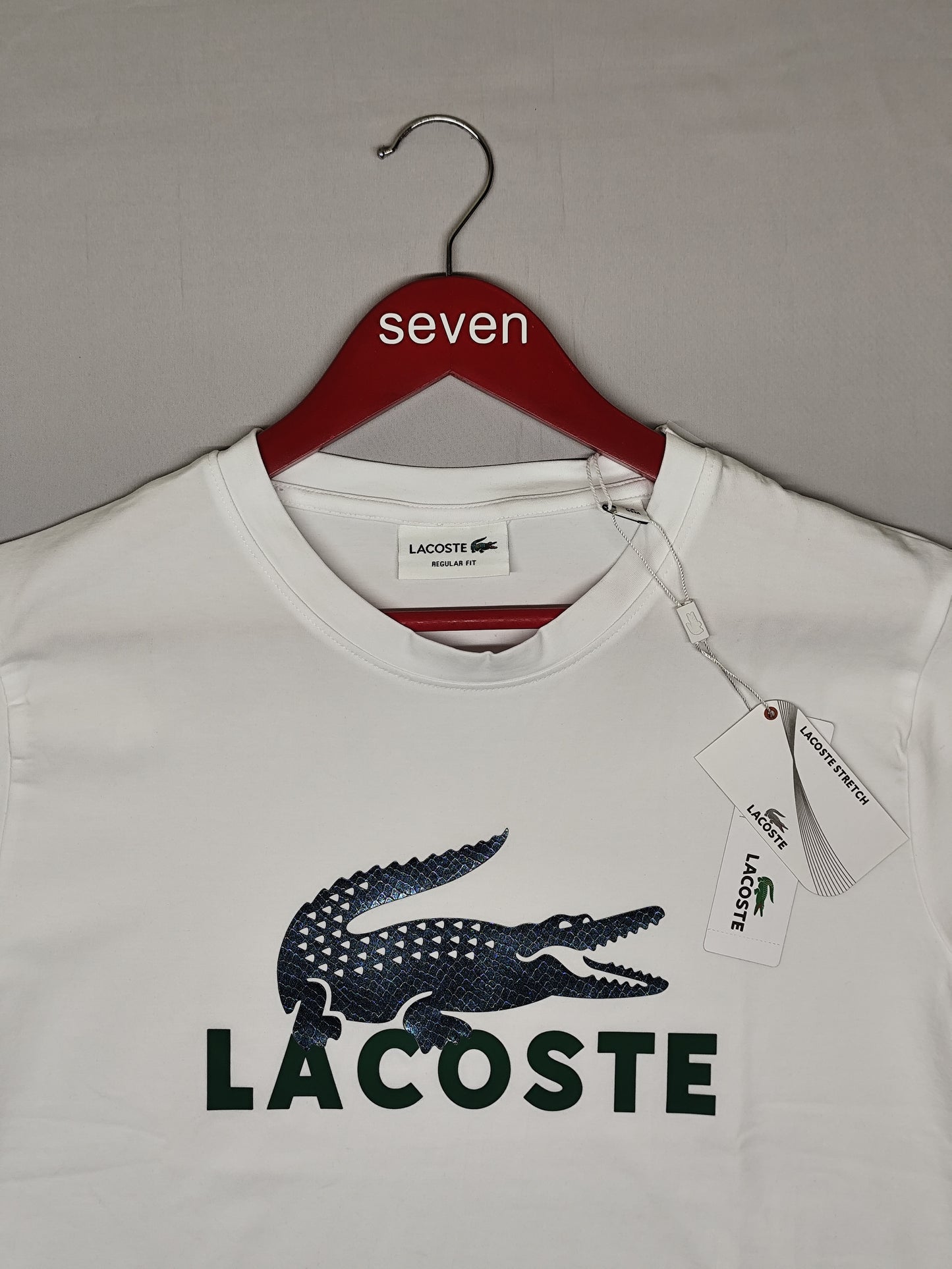 LACOSTE-Round neck-WHITE-Regular Fit