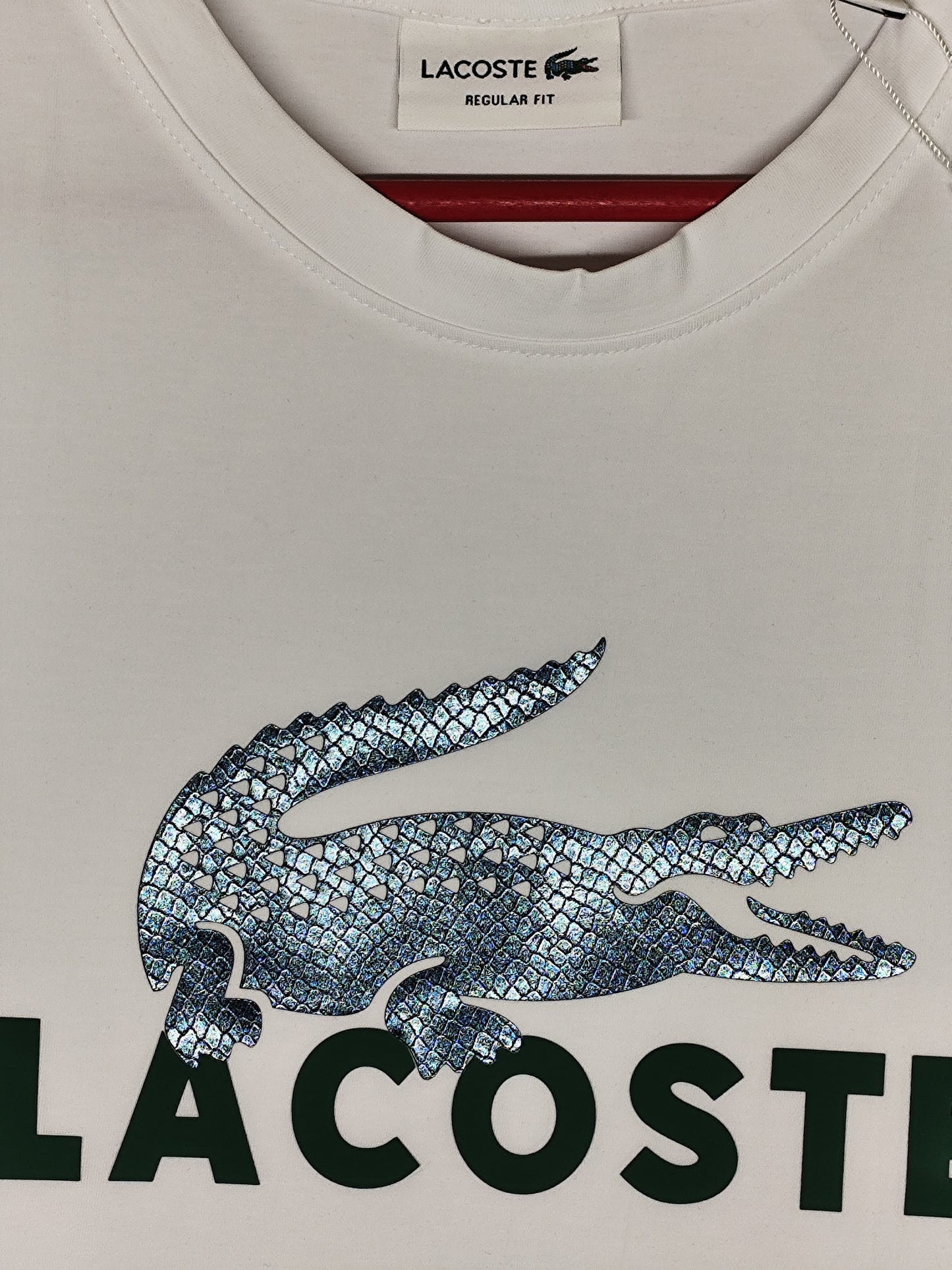 LACOSTE-Round neck-WHITE-Regular Fit
