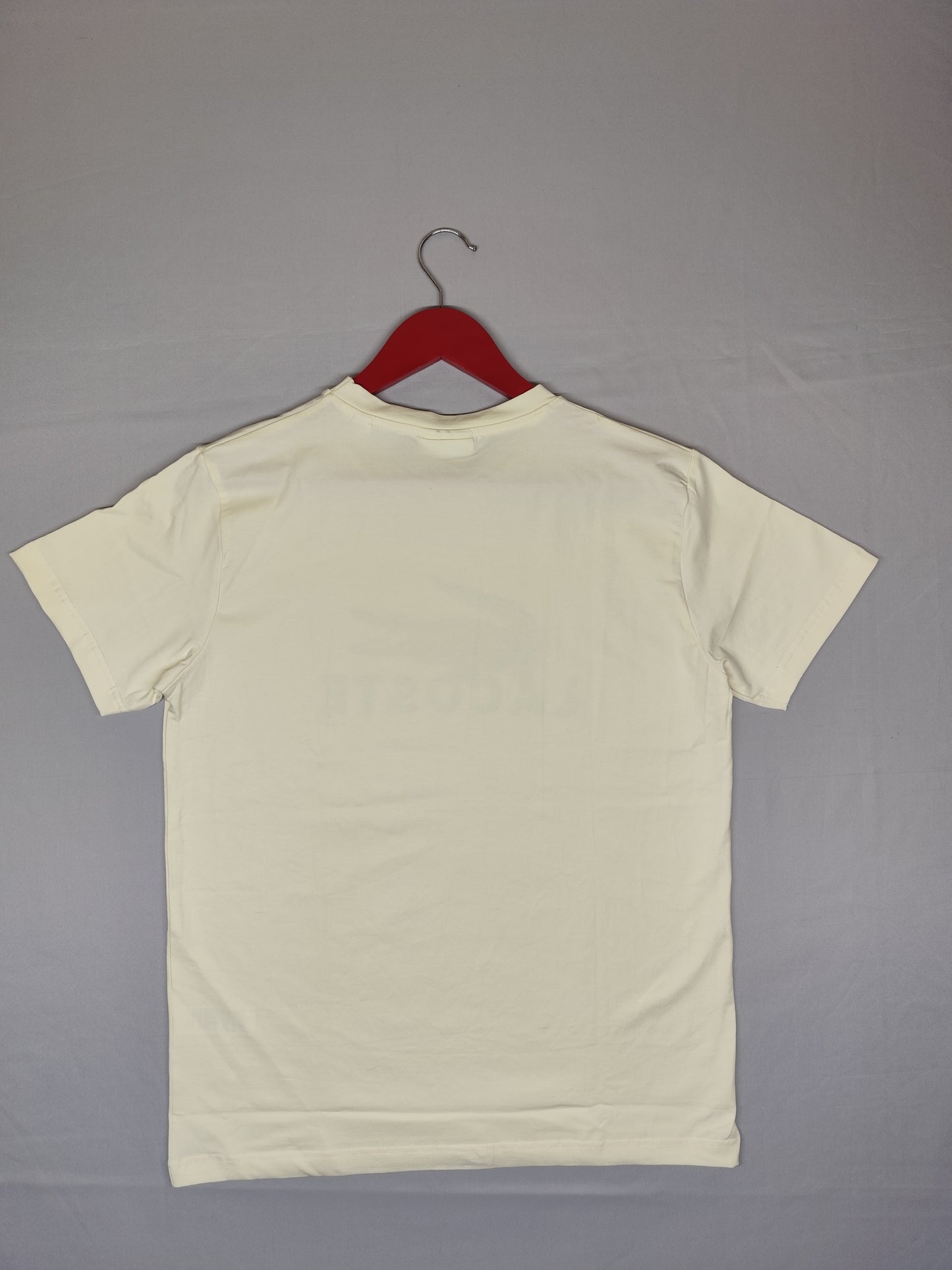 LACOSTE-Round neck-CREAM-Regular Fit