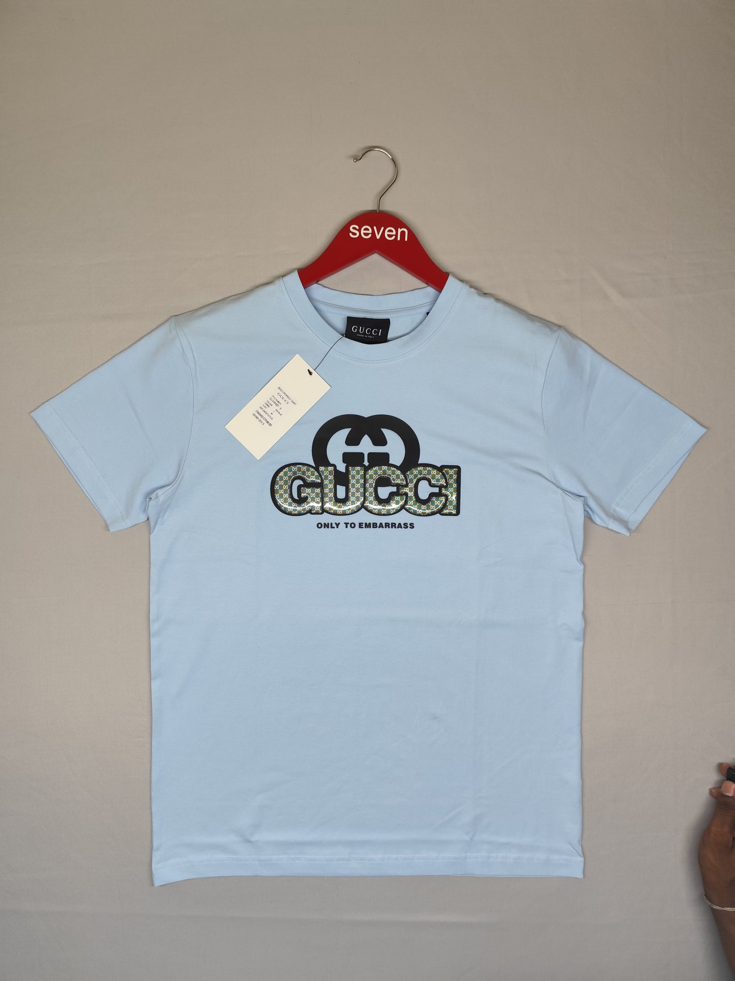GUCCI-Round neck-BLUE-