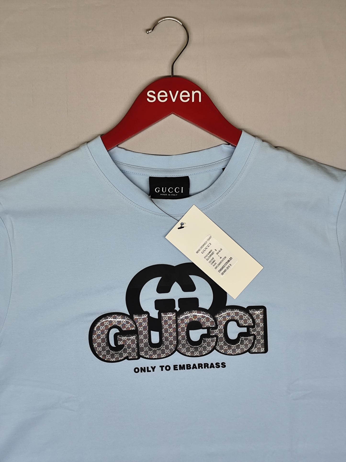 GUCCI-Round neck-BLUE-