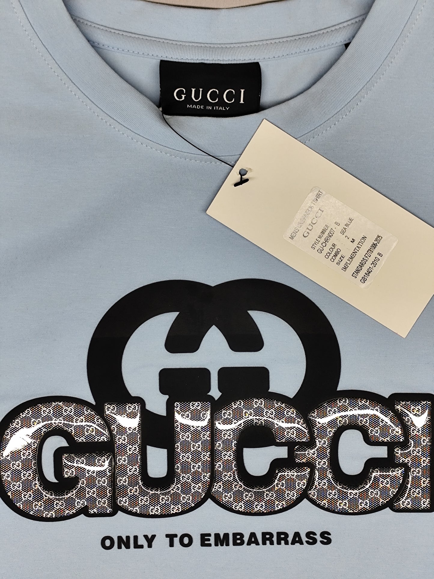GUCCI-Round neck-BLUE-