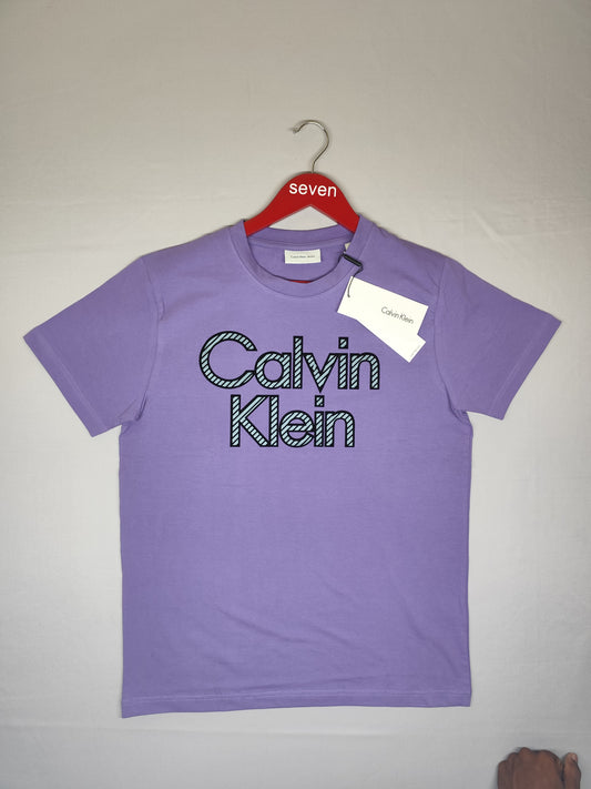 CALVIN KLEIN-Round neck-LAVANDER-