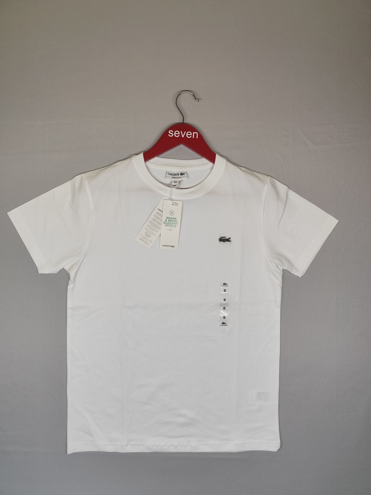 LACOSTE-Round neck-WHITE-Regular Fit