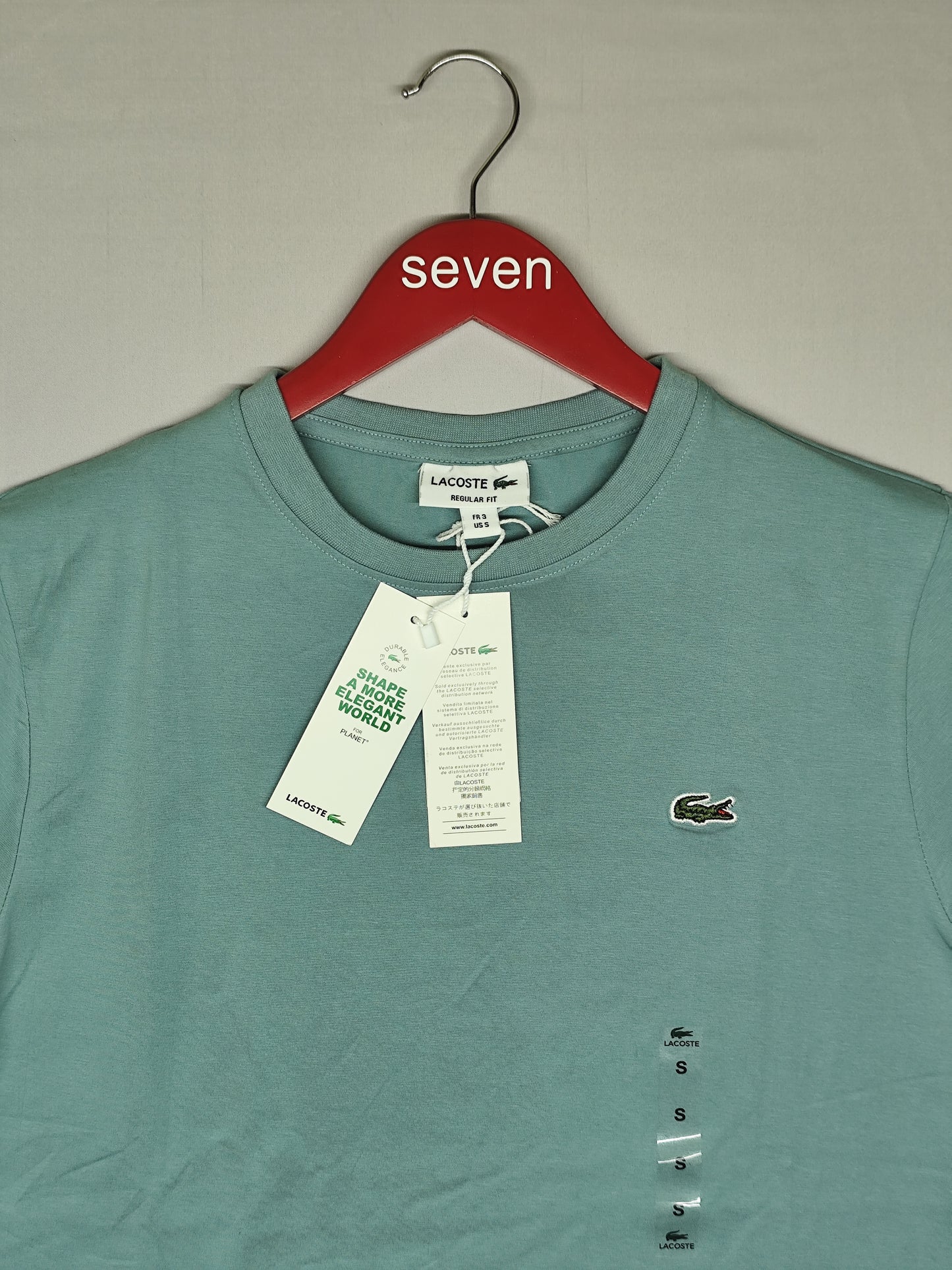 LACOSTE-Round neck-TEAL-Regular Fit