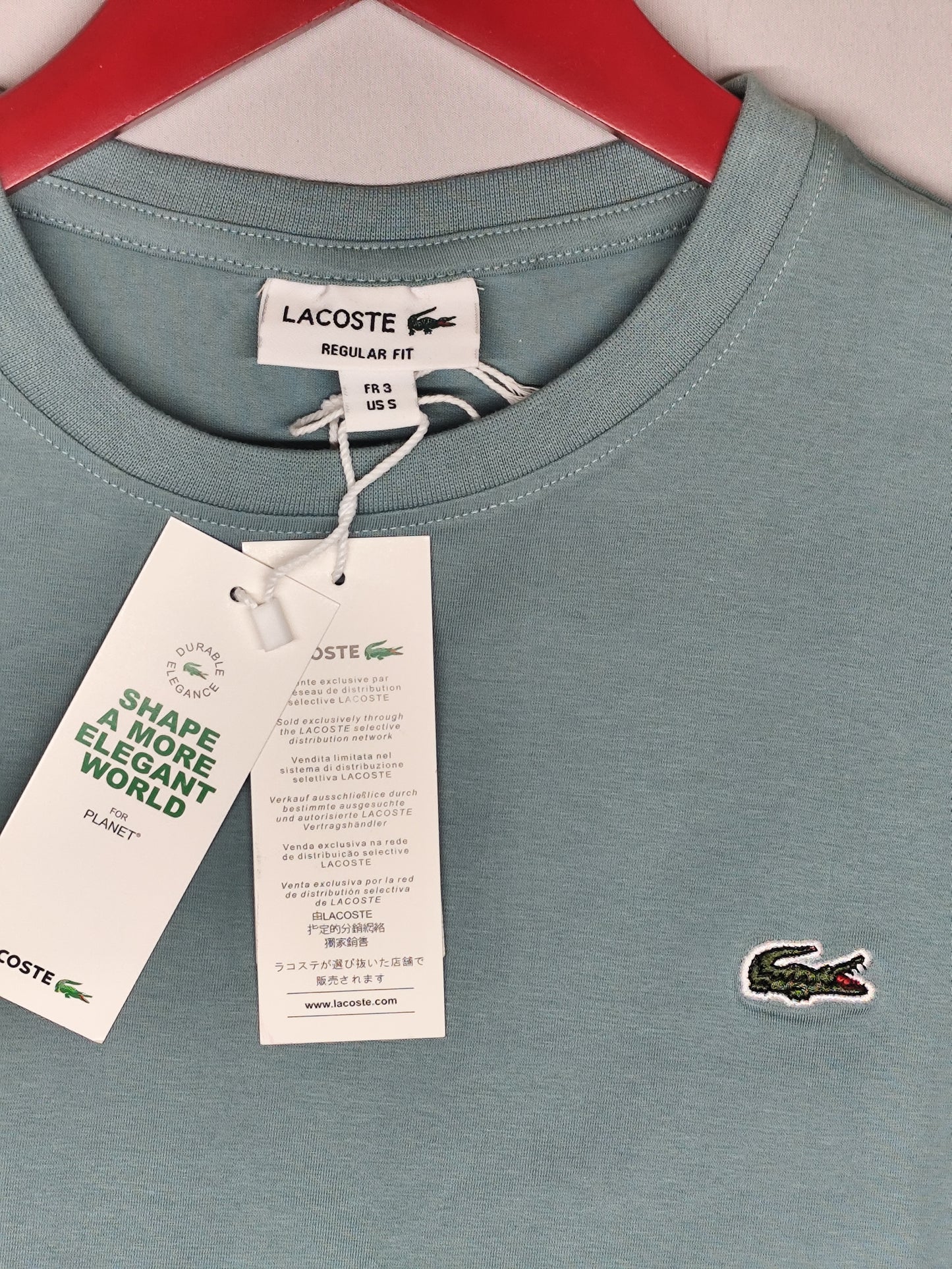 LACOSTE-Round neck-TEAL-Regular Fit
