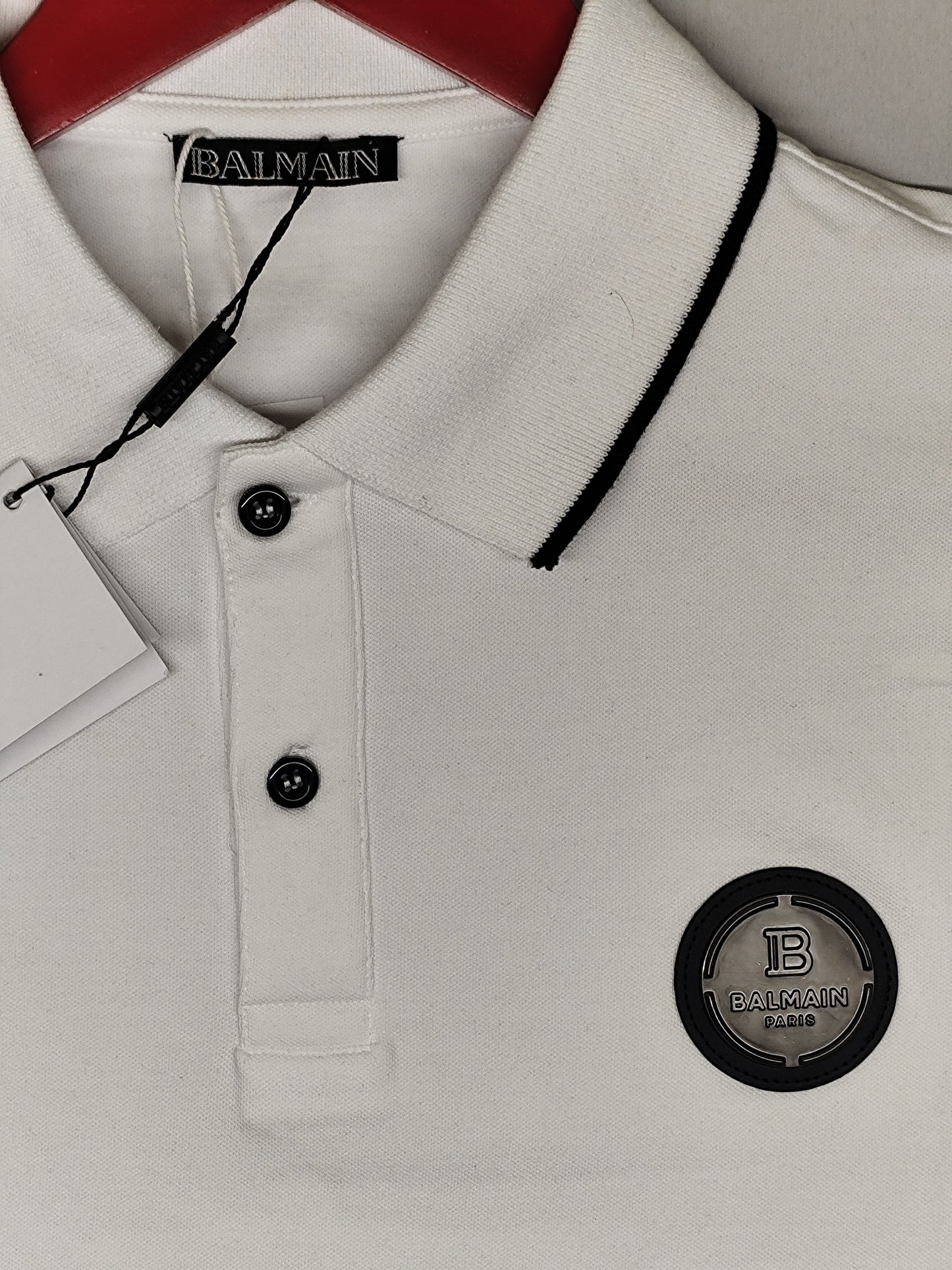 BALMAIN-Polo-WHITE-