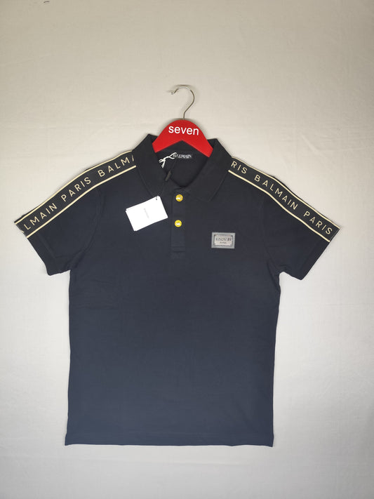BALMAIN-Polo-BLACK-