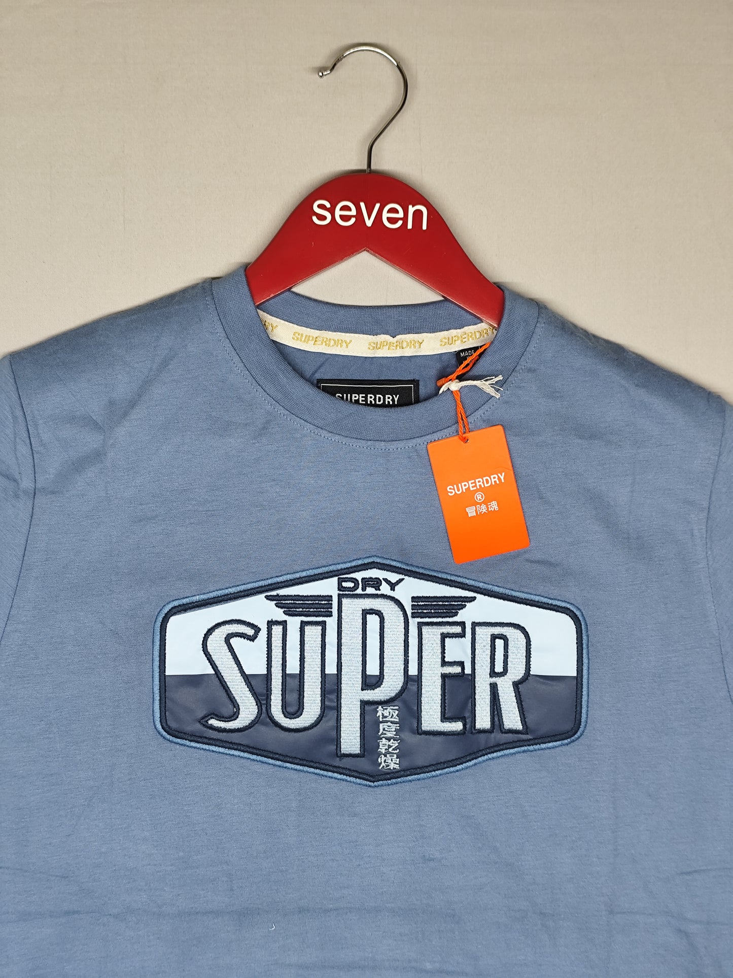 SUPERDRY-Round neck-BLUE-