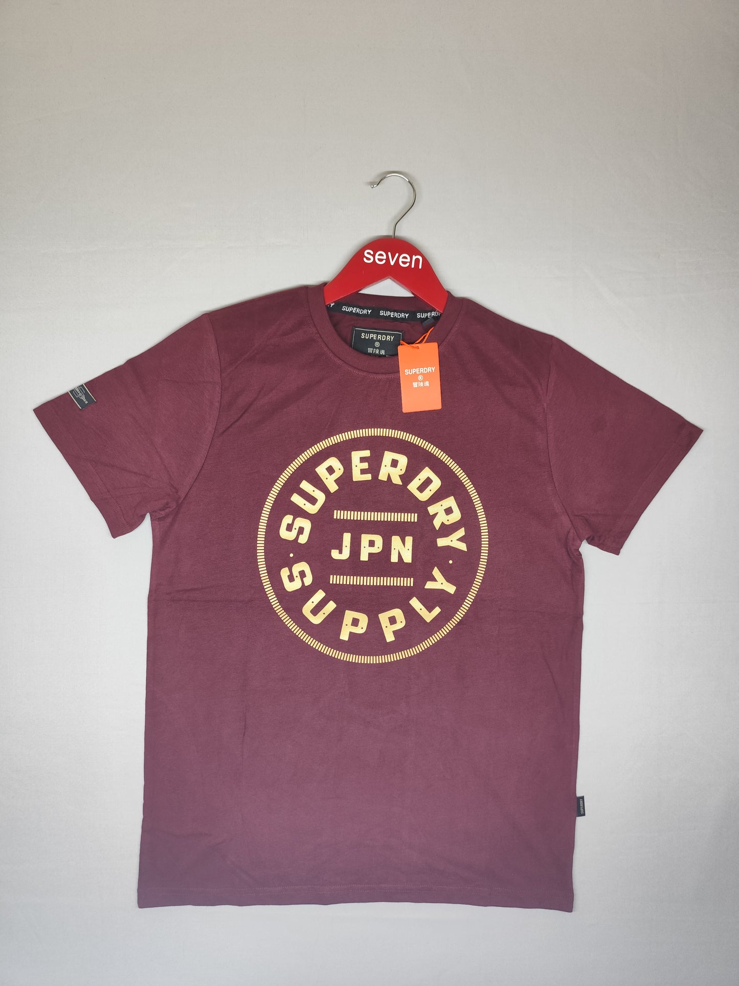 SUPERDRY-Round neck-MAROON-