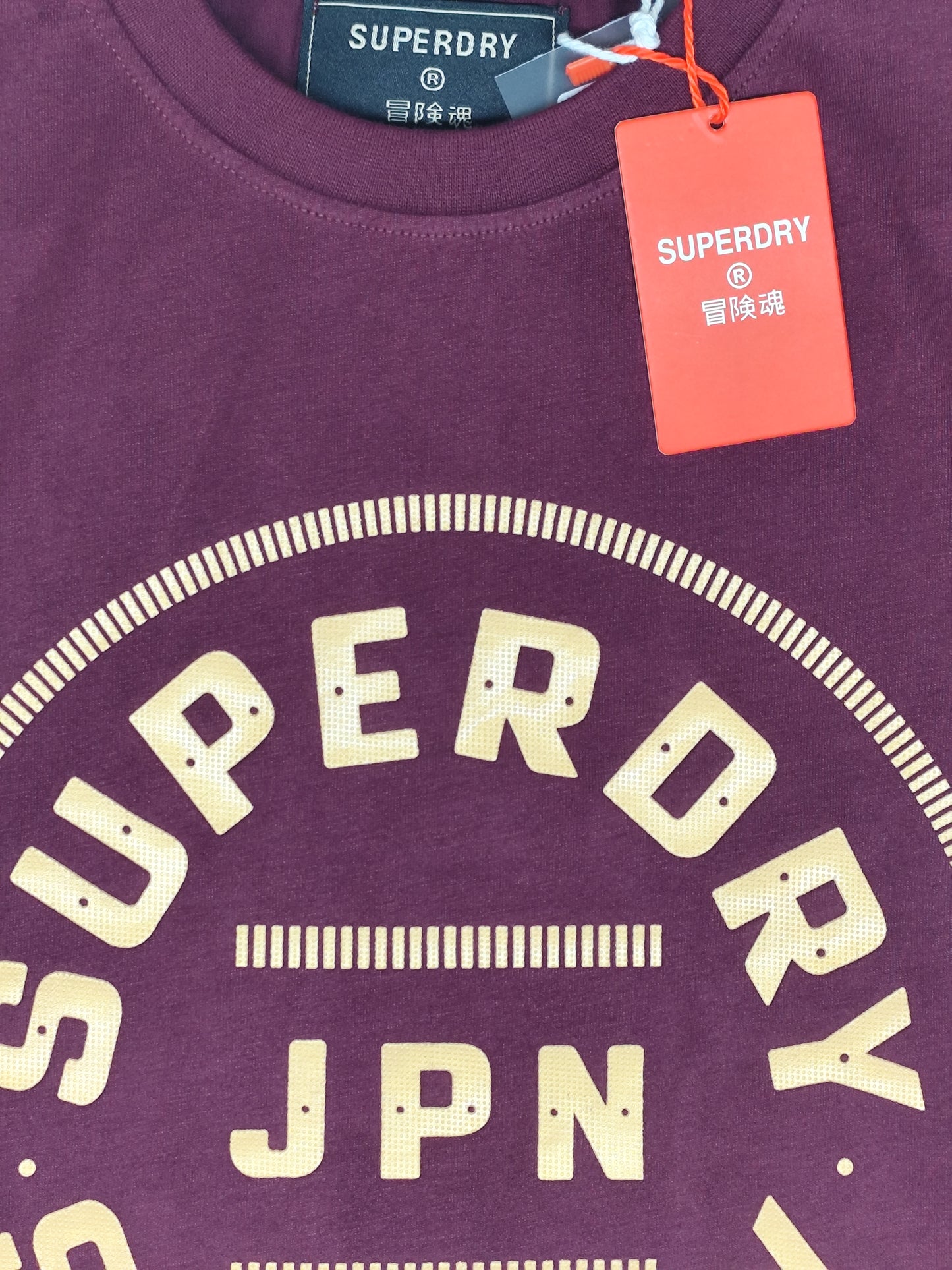 SUPERDRY-Round neck-MAROON-