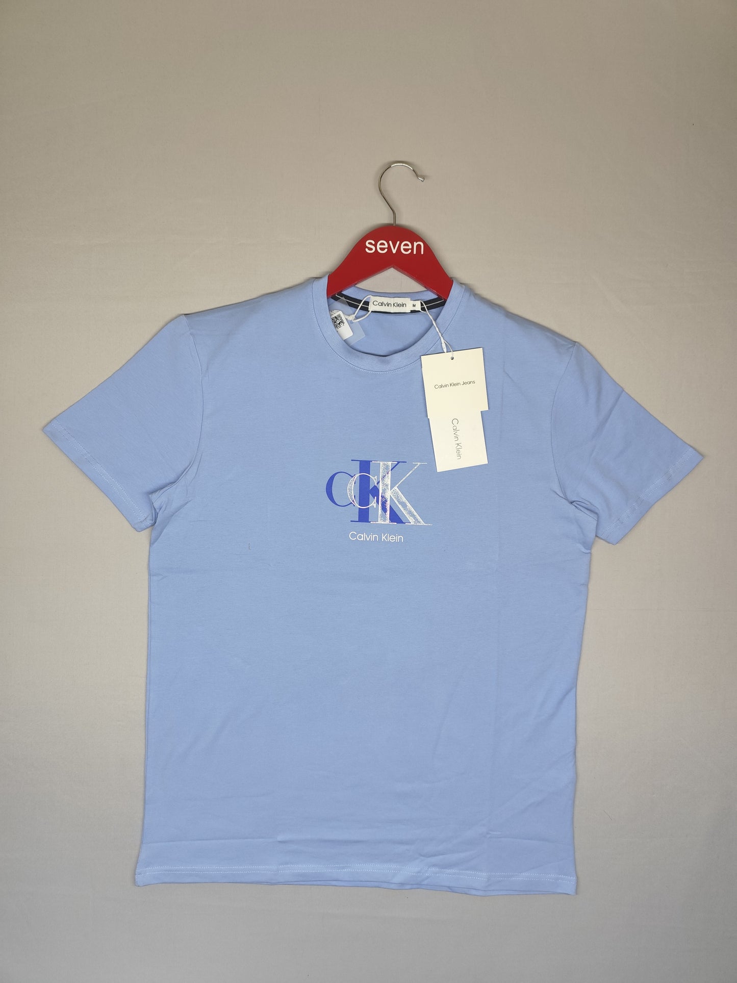 CALVIN KLEIN-Round neck-BLUE-