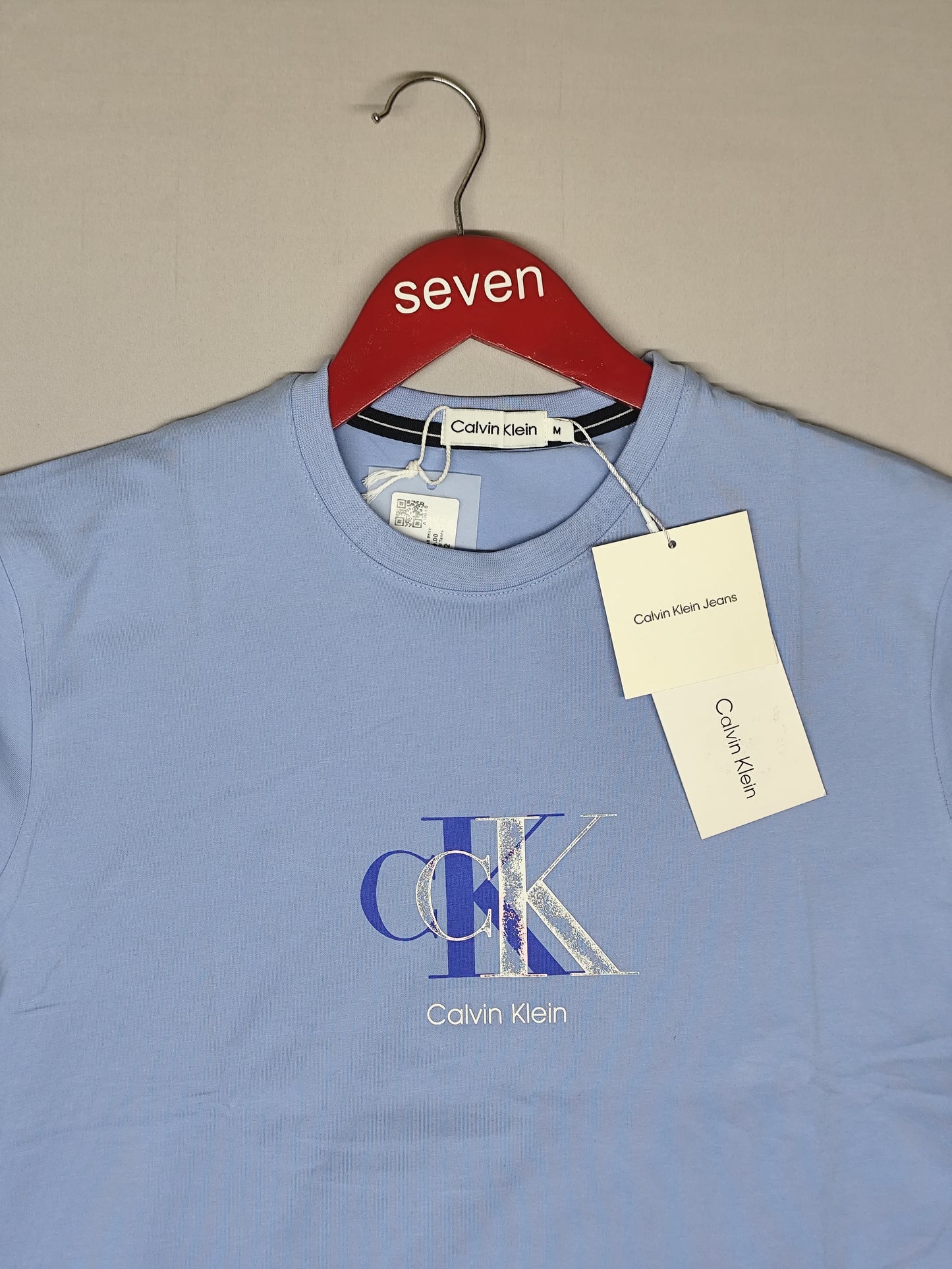 CALVIN KLEIN-Round neck-BLUE-