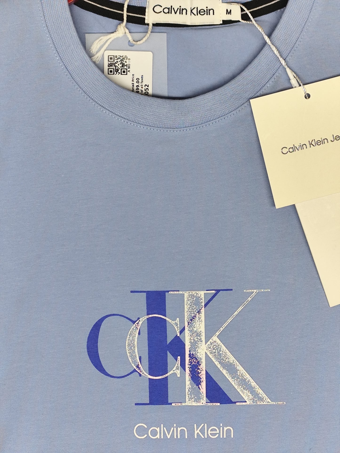 CALVIN KLEIN-Round neck-BLUE-
