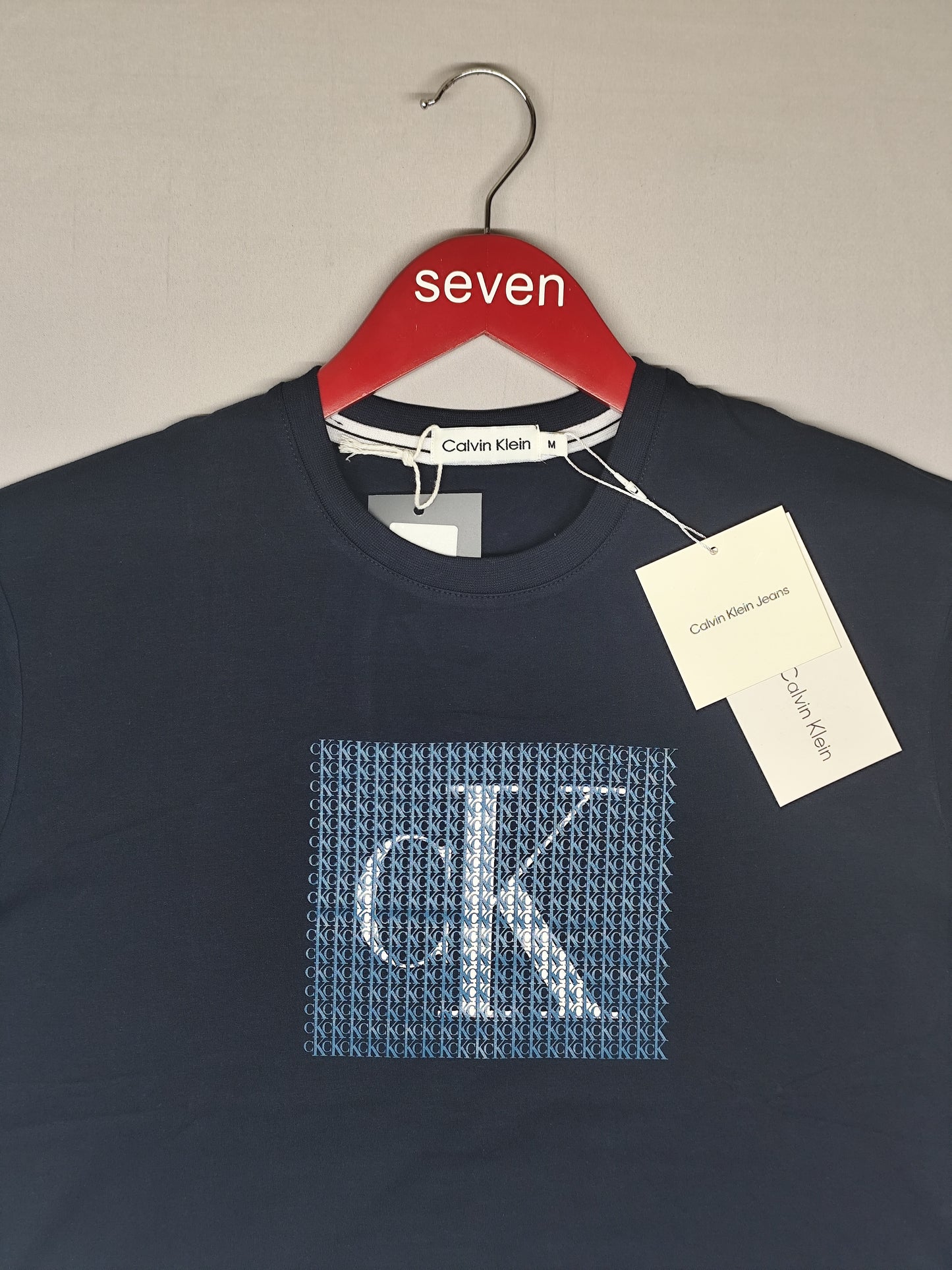 CALVIN KLEIN-Round neck-NAVY-