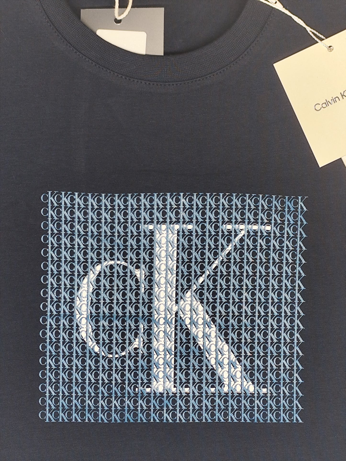 CALVIN KLEIN-Round neck-NAVY-