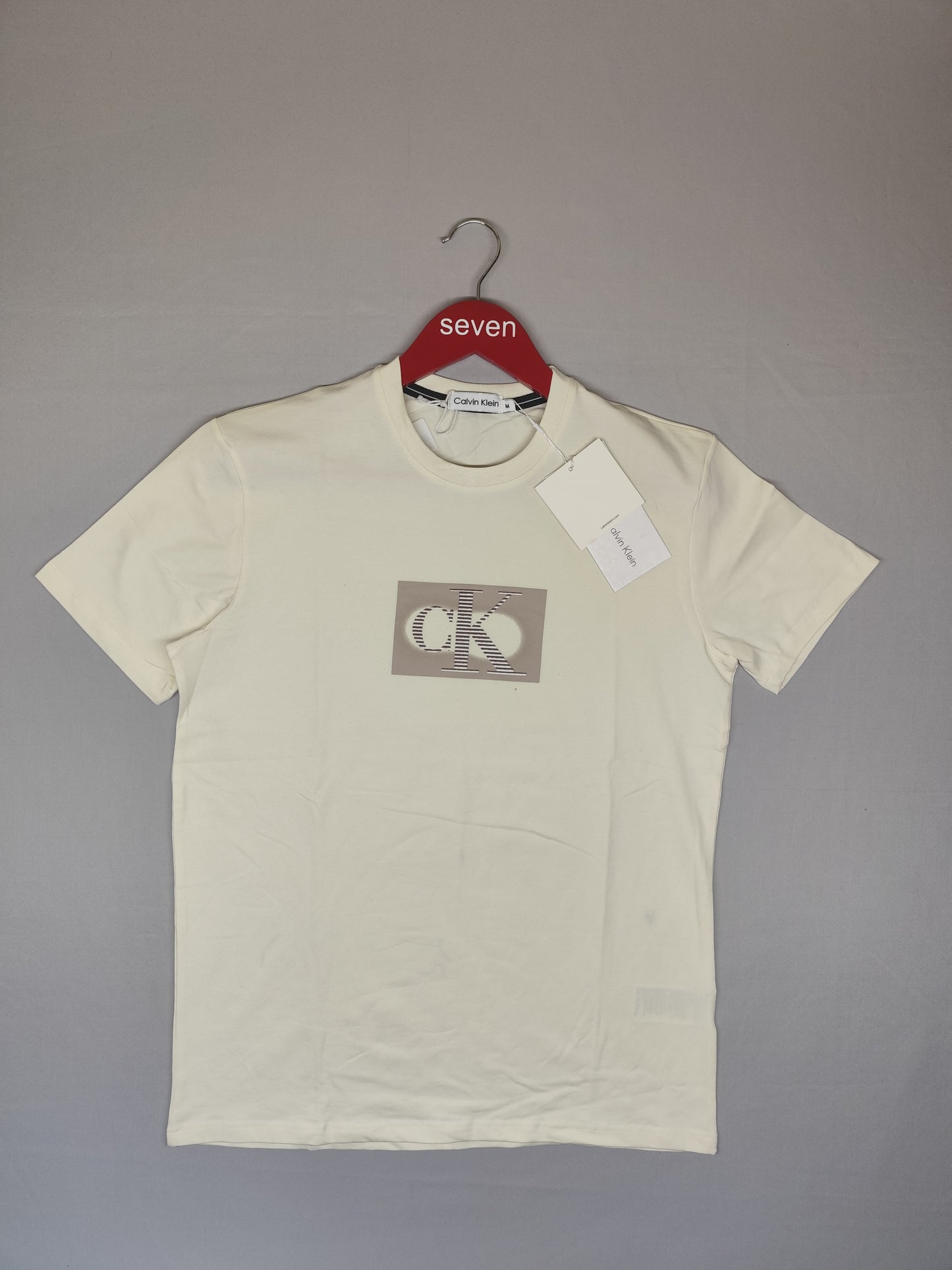 CALVIN KLEIN-Round neck-CREAM-