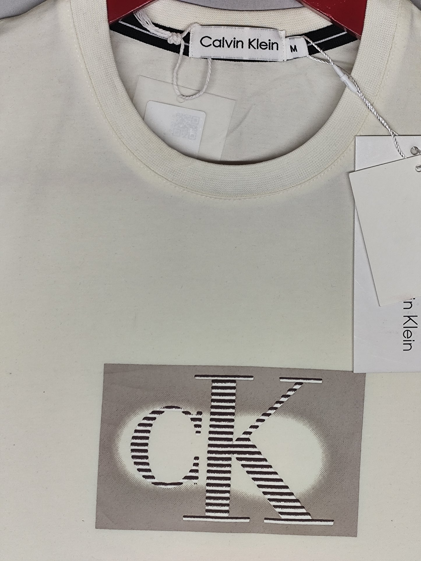 CALVIN KLEIN-Round neck-CREAM-