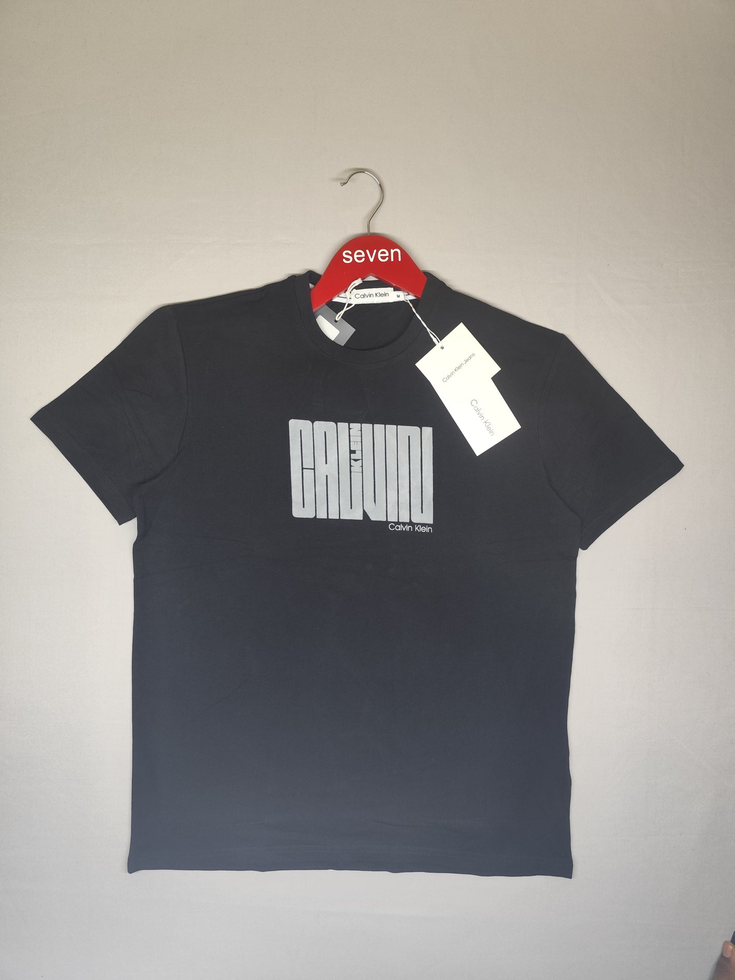 CALVIN KLEIN-Round neck-BLACK-