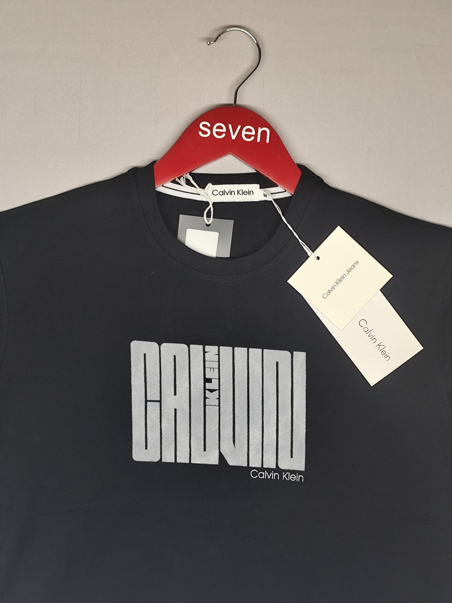 CALVIN KLEIN-Round neck-BLACK-