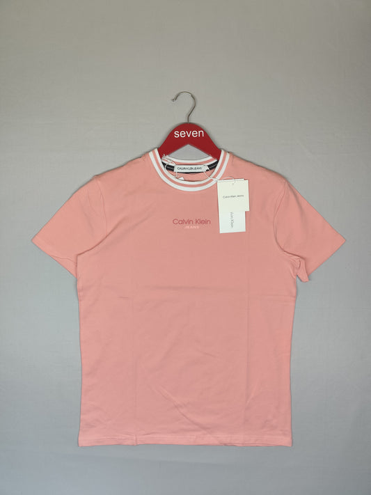 CALVIN KLEIN-Round neck-PINK-