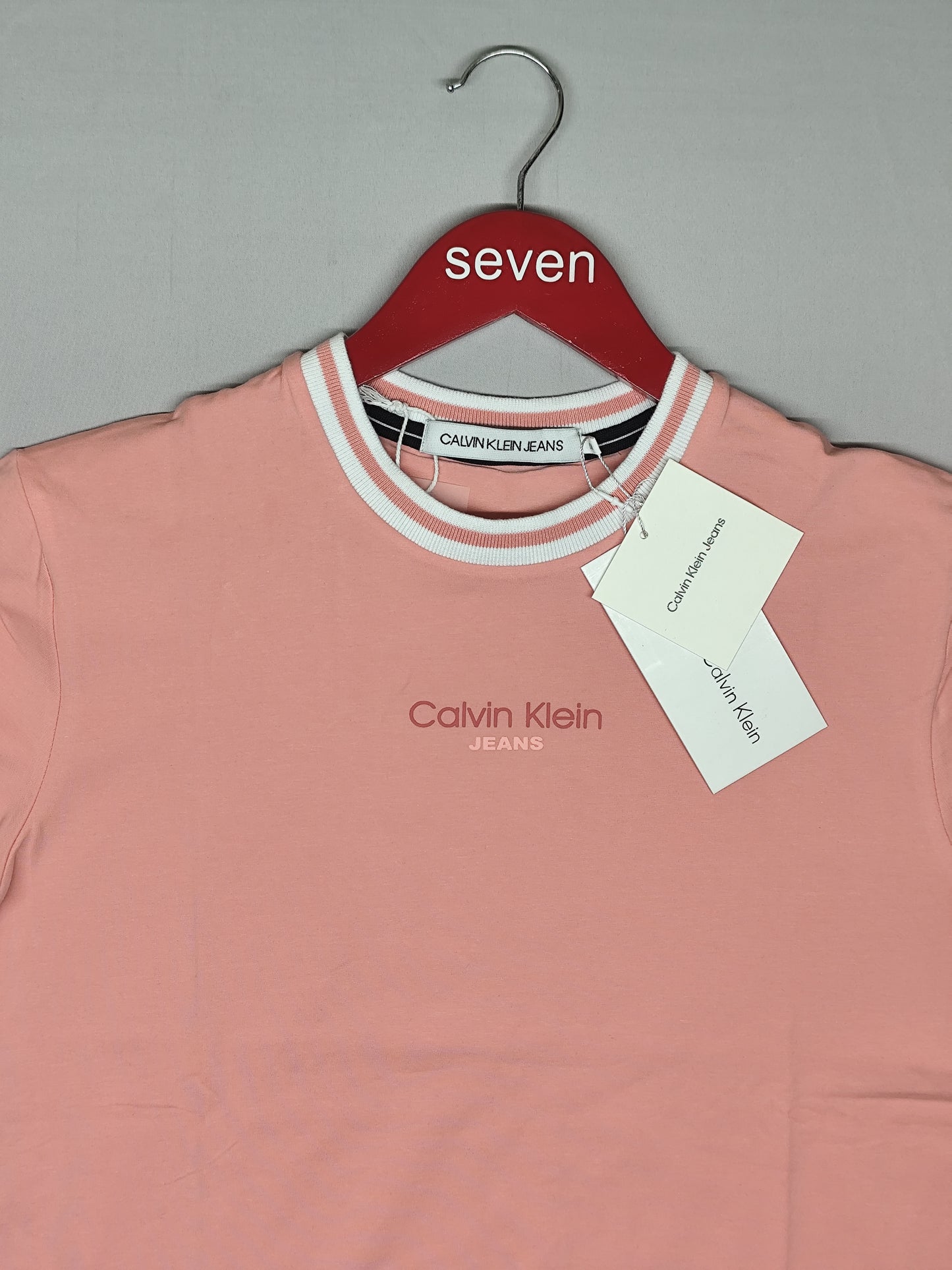 CALVIN KLEIN-Round neck-PINK-