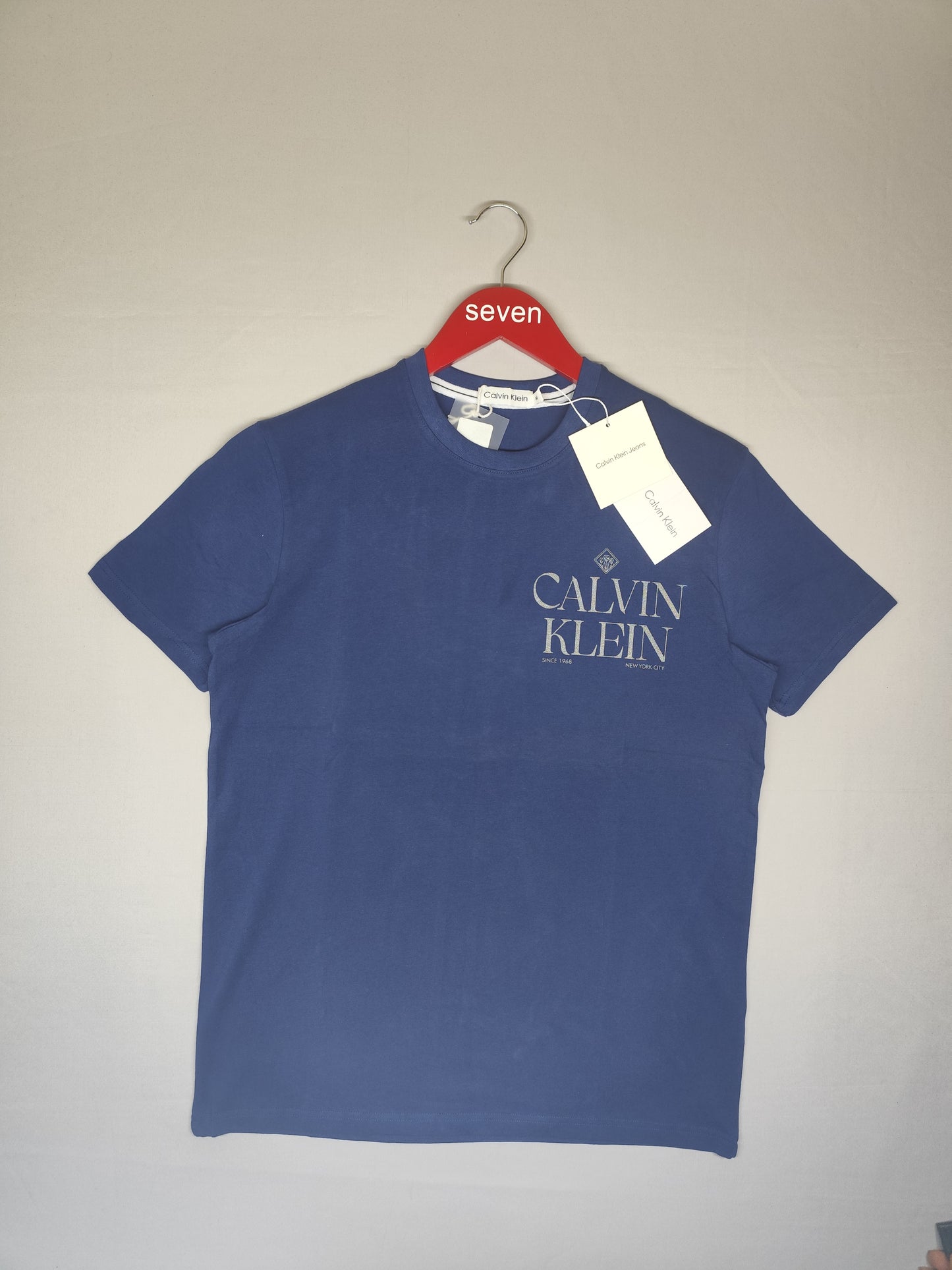 CALVIN KLEIN-Round neck-NAVY-