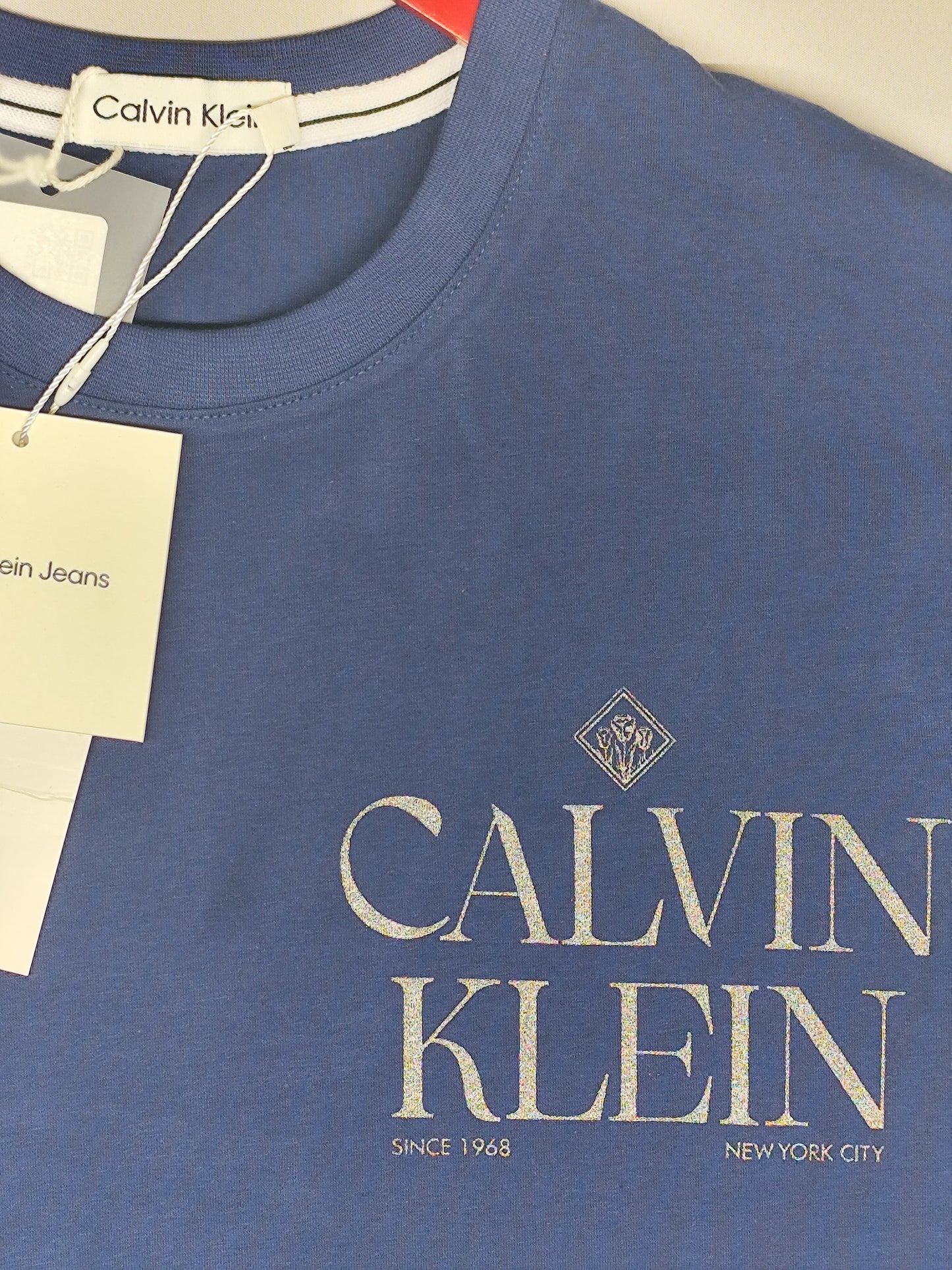 CALVIN KLEIN-Round neck-NAVY-