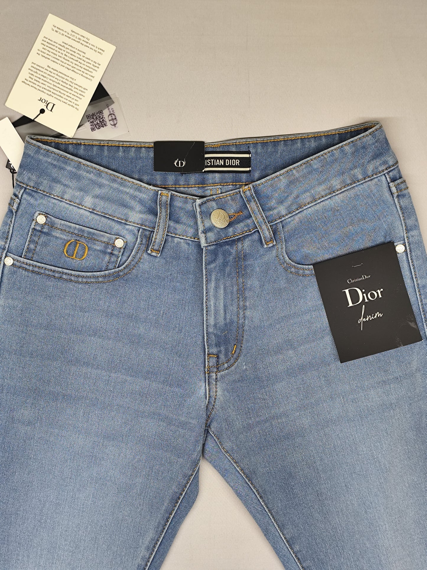 CHRISTIAN DIOR-JEANS-BLUE-ANKLE FIT