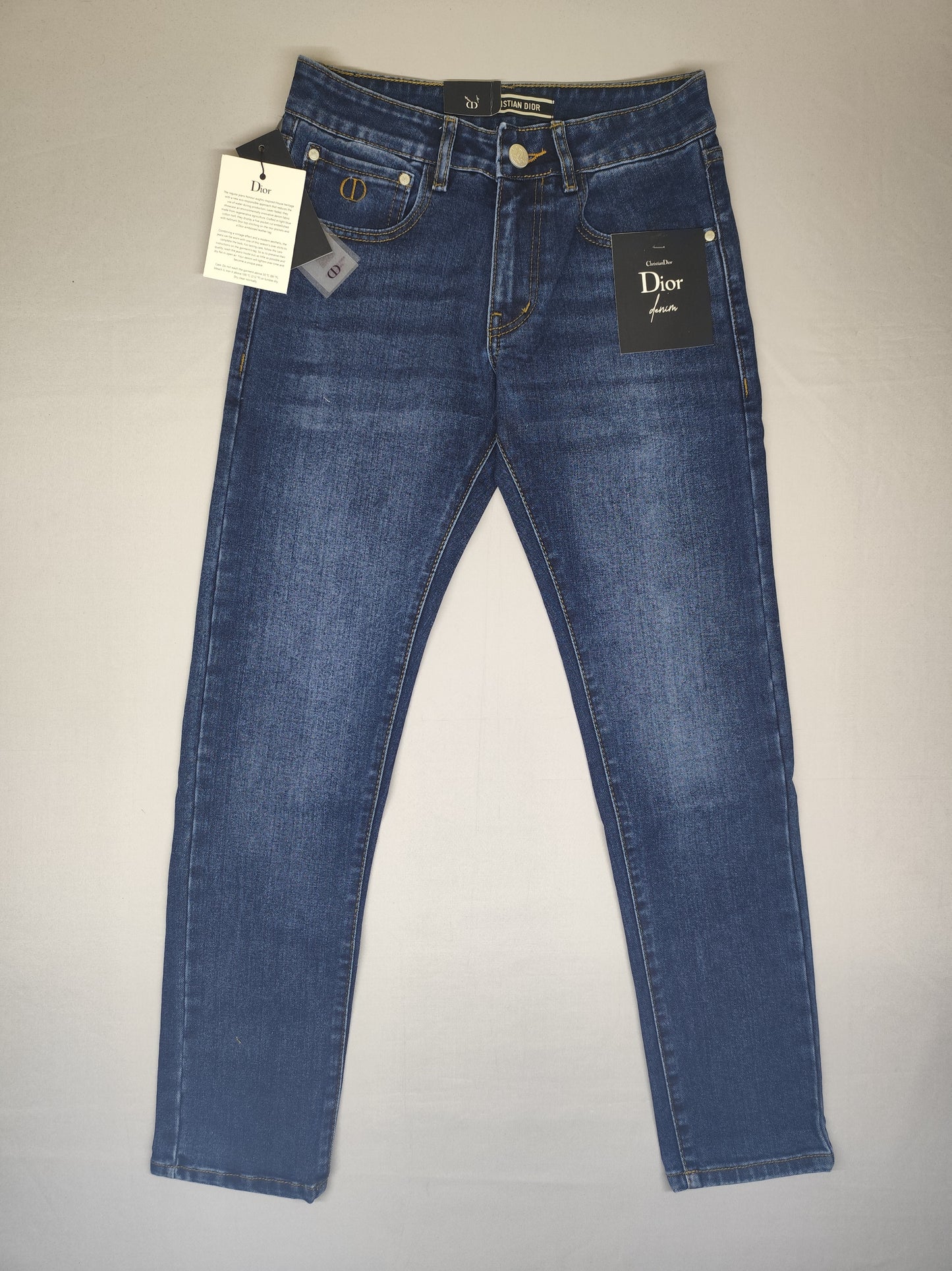 CHRISTIAN DIOR-JEANS-BLUE-ANKLE FIT
