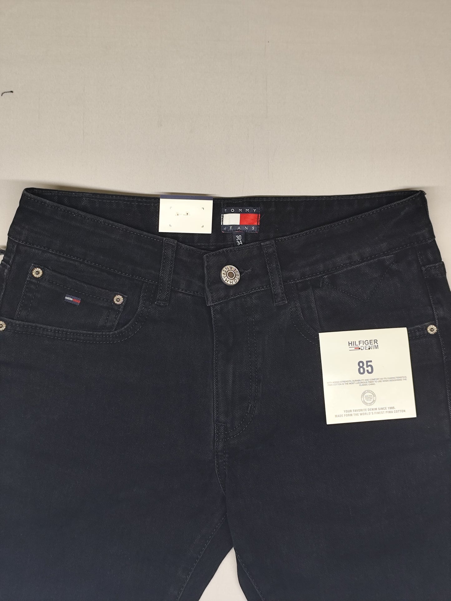 TOMMY HILIFIGER-JEANS-BLACK-ANKLE FIT