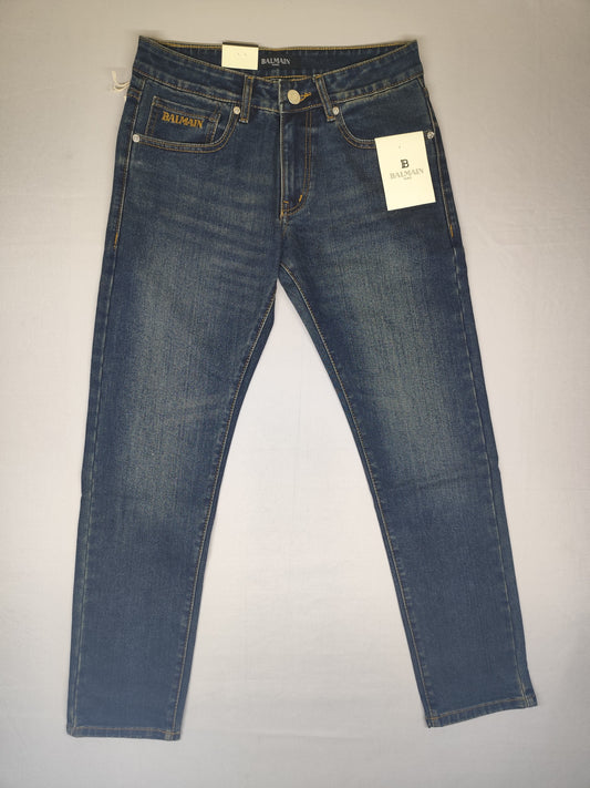 BALMAIN-JEANS-NAVY-ANKLE FIT