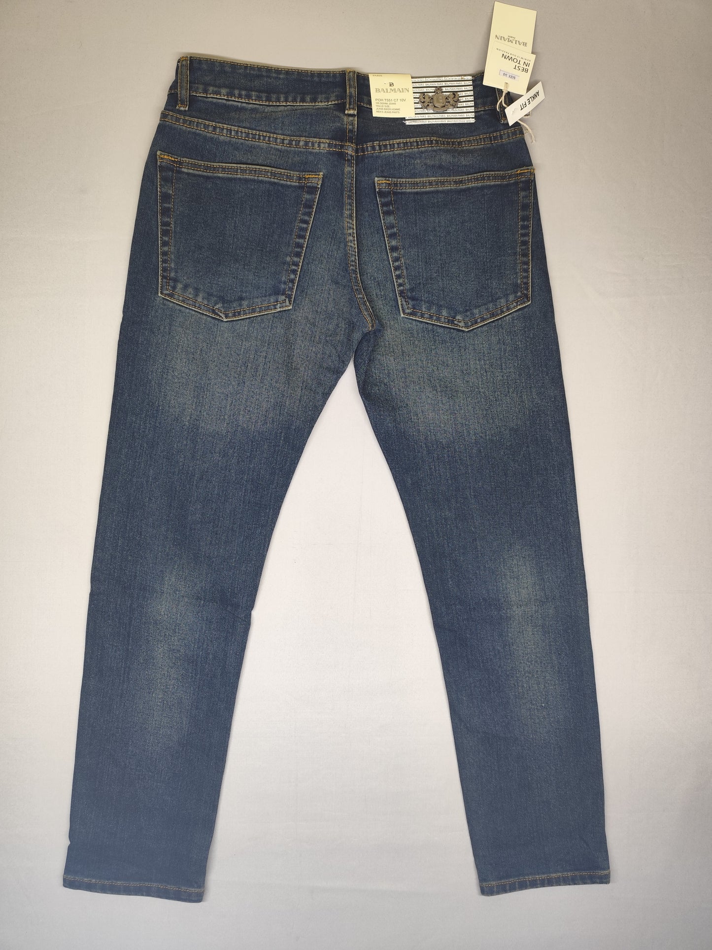 BALMAIN-JEANS-NAVY-ANKLE FIT