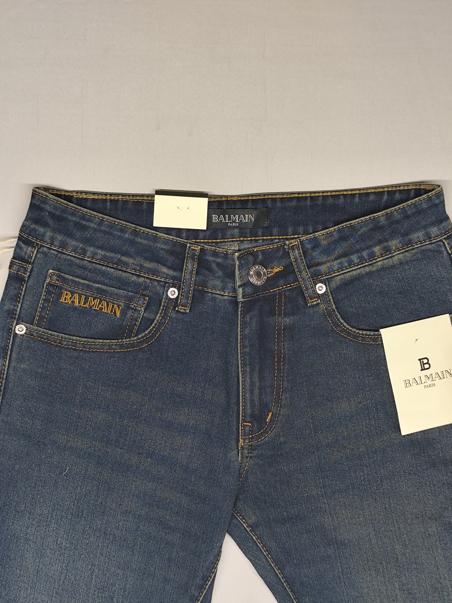 BALMAIN-JEANS-NAVY-ANKLE FIT