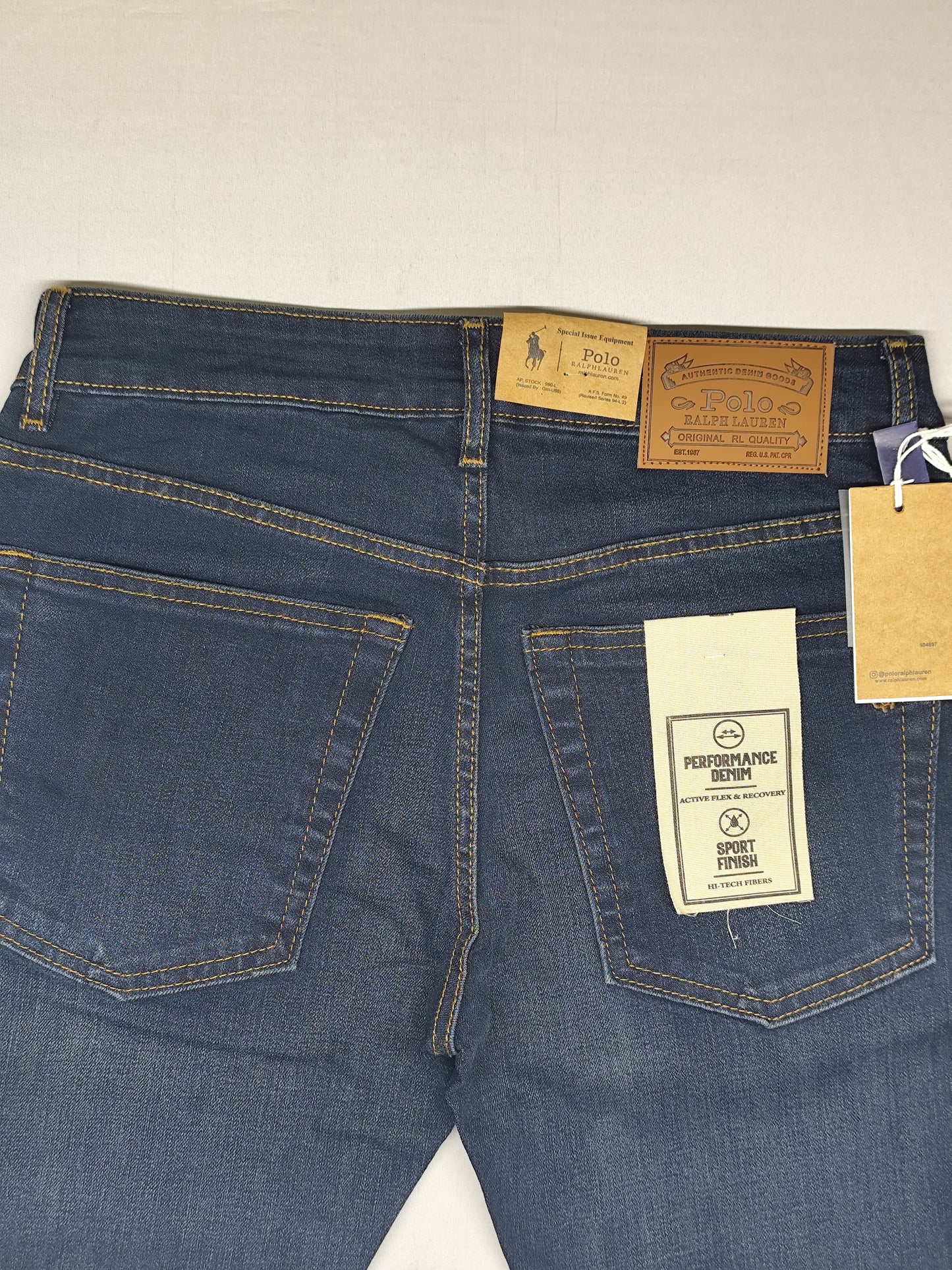 POLO RALPH RURAL-JEANS-NAVY-ANKLE FIT