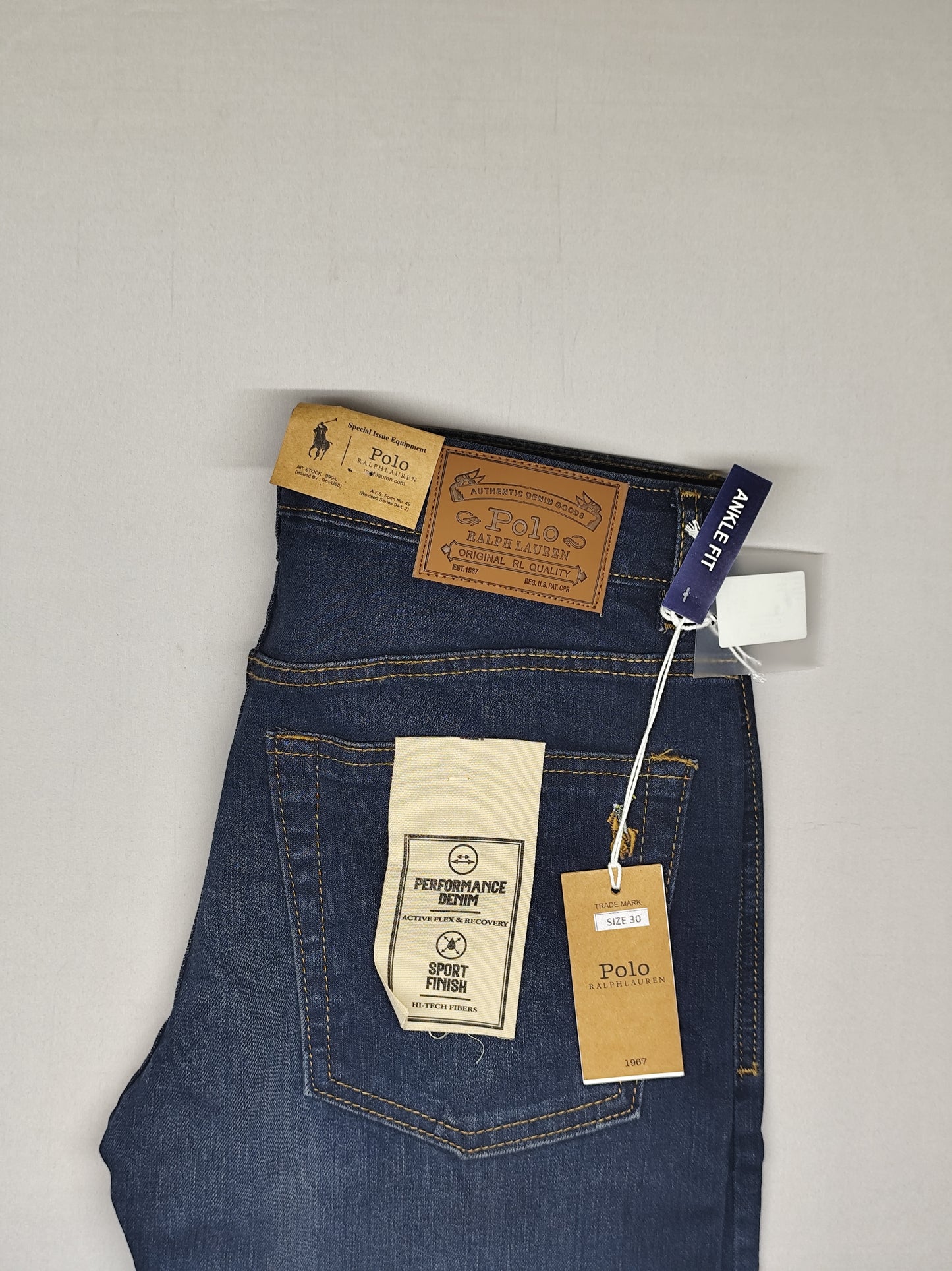 POLO RALPH RURAL-JEANS-NAVY-ANKLE FIT