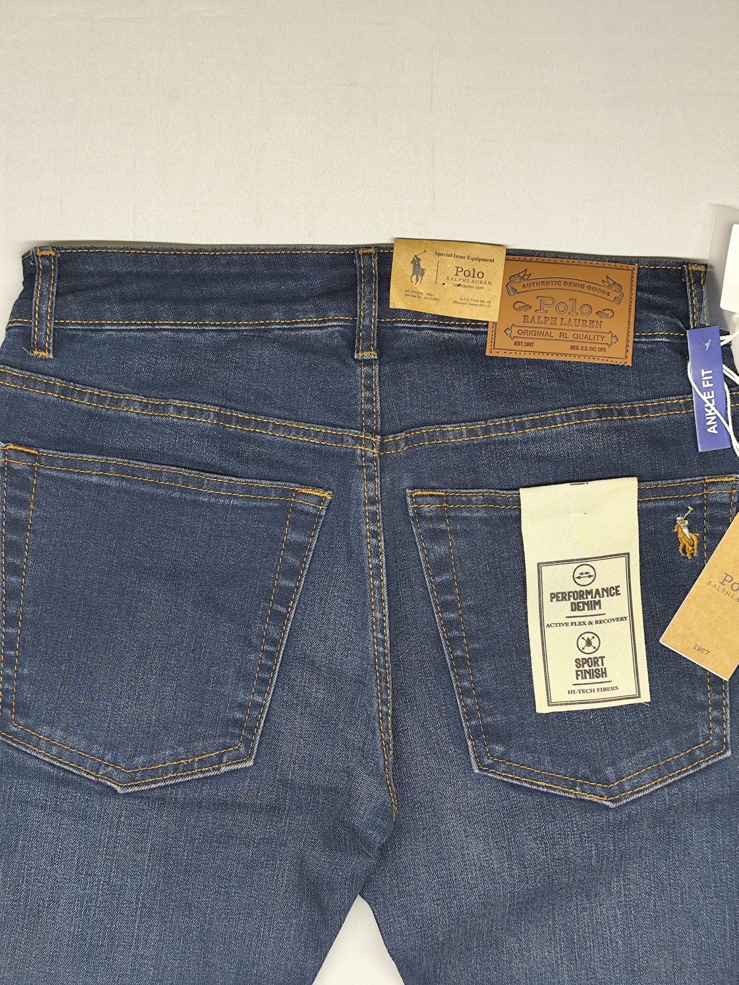 POLO RALPH RURAL-JEANS-NAVY-ANKLE FIT