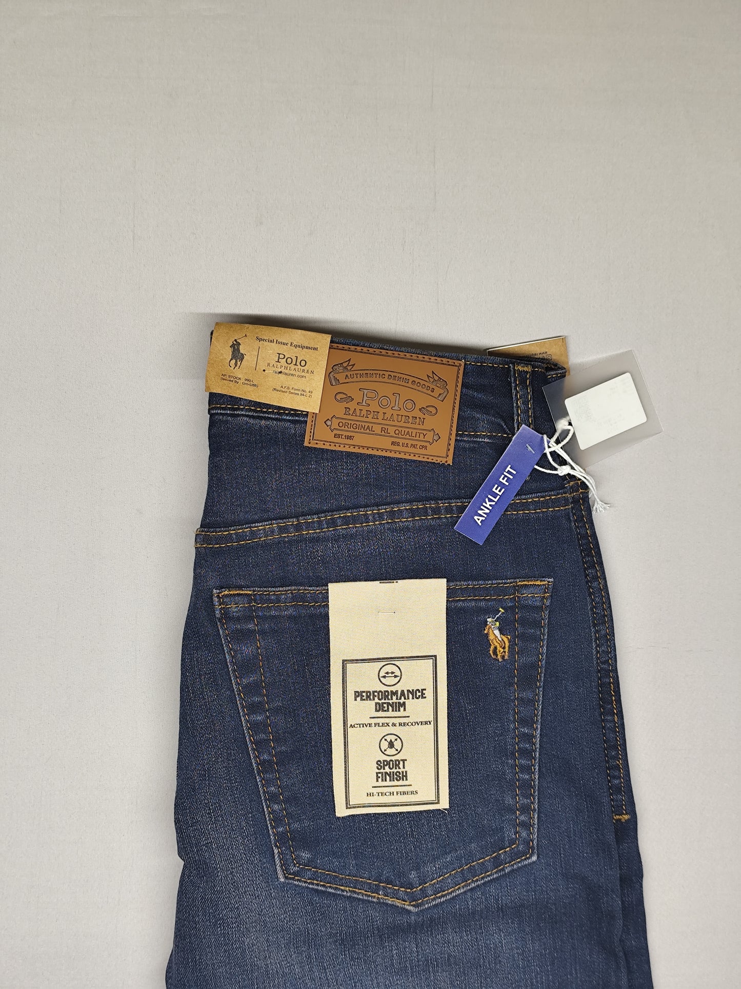 POLO RALPH RURAL-JEANS-NAVY-ANKLE FIT