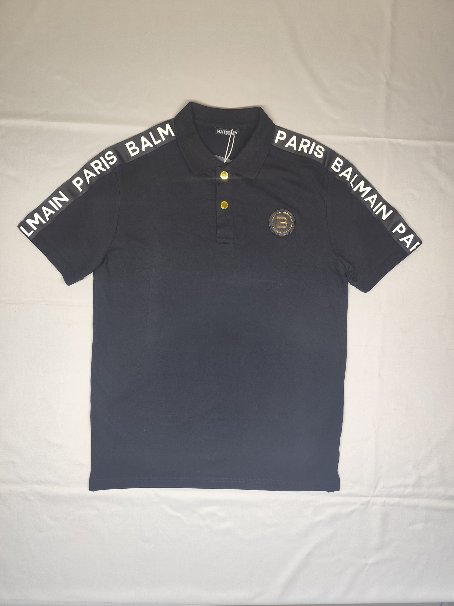 BALMAIN-Polo-BLACK-