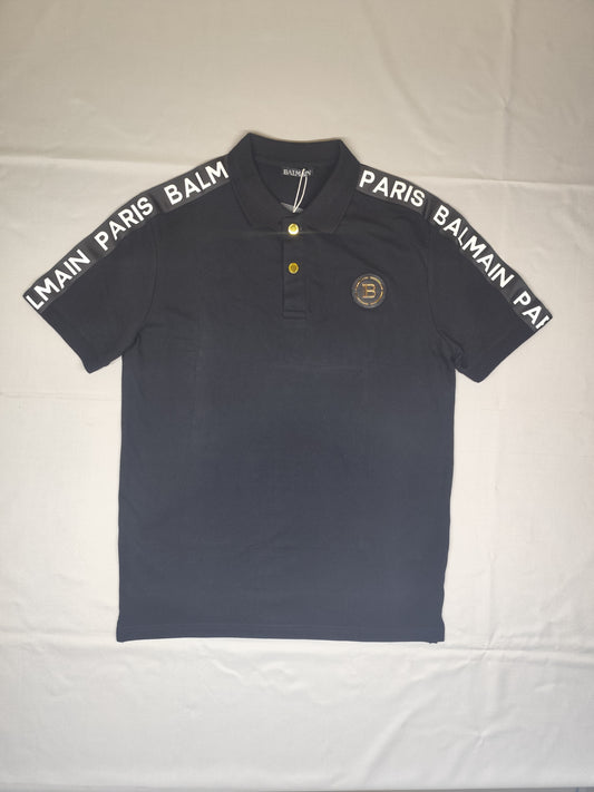 BALMAIN-Polo-BLACK-
