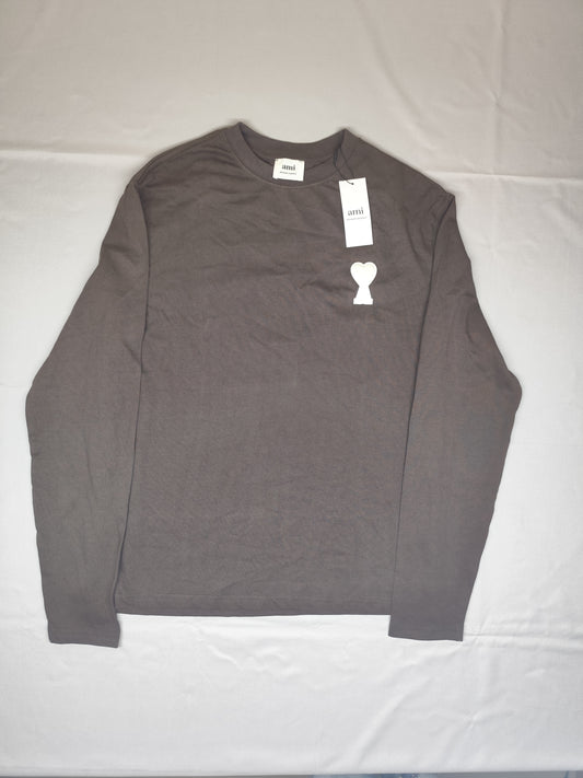 AMI-Sweat shirt-CHARCOAL-