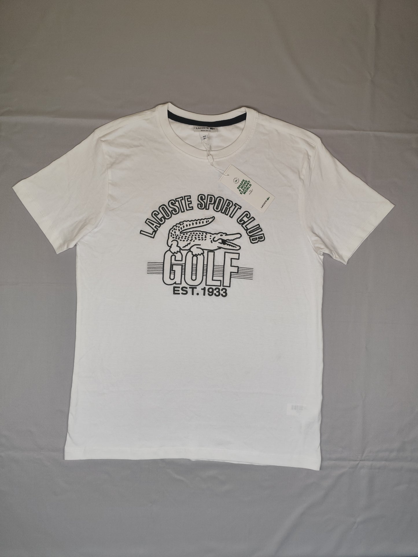 LACOSTE-Round neck-WHITE-Regular Fit