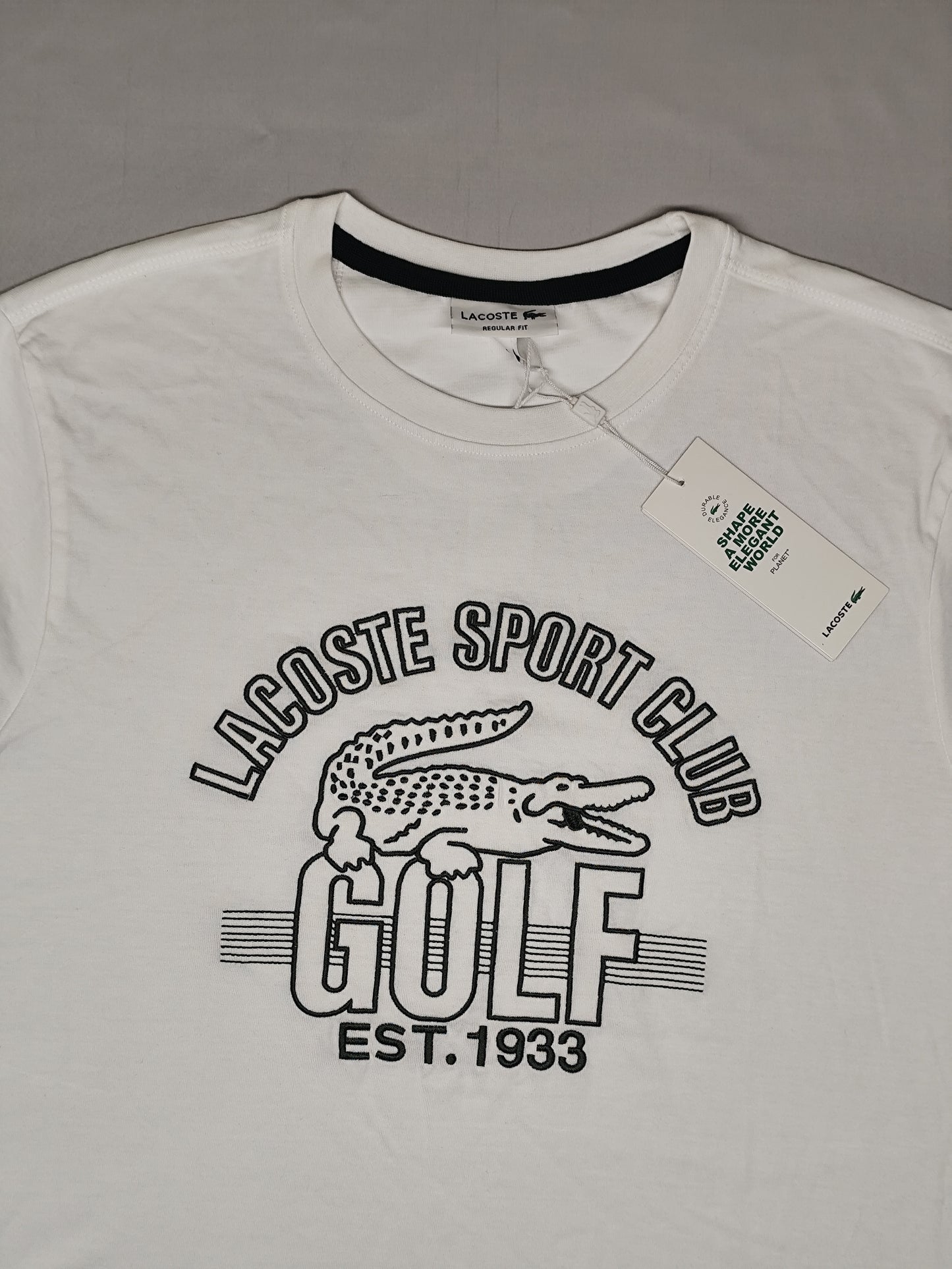 LACOSTE-Round neck-WHITE-Regular Fit